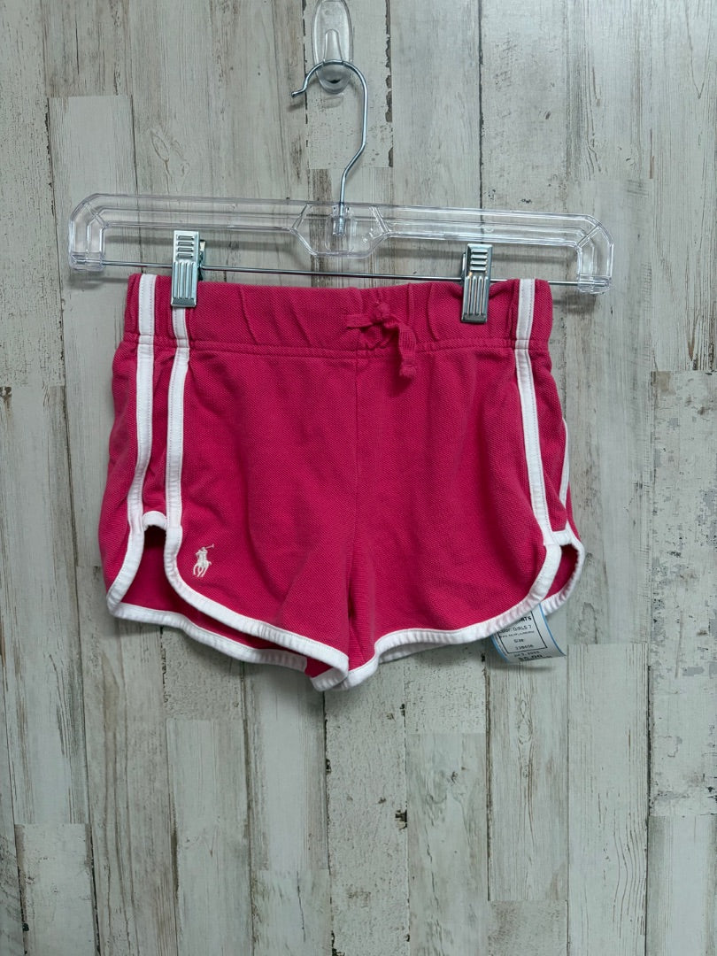 GIRLS 7 RALHP LAURENPINK LOGO SHORTS