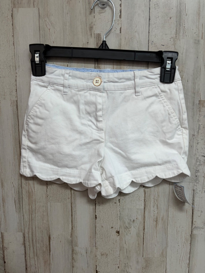 WHITE CROWN & IVY SCALLOPED SHORTS, GIRLS 8