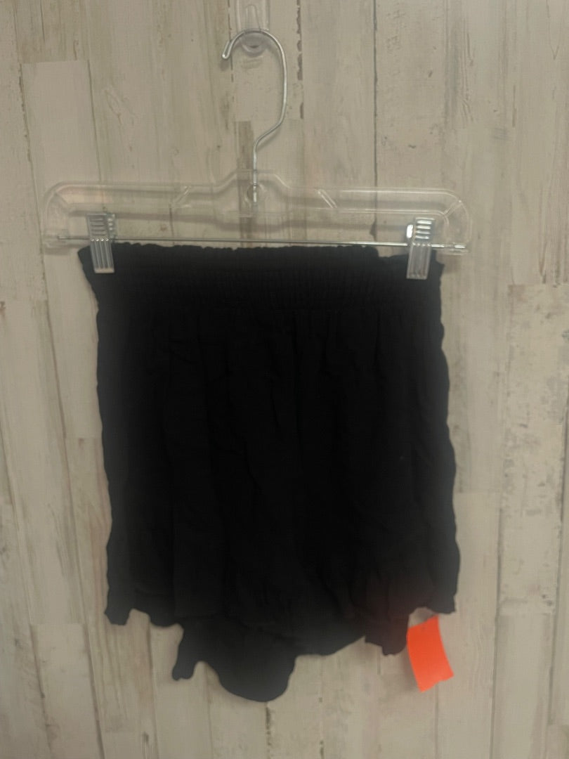BLACK LA MIEL RUFFLE EDGE MUSLIN SHORTS, LADIES S