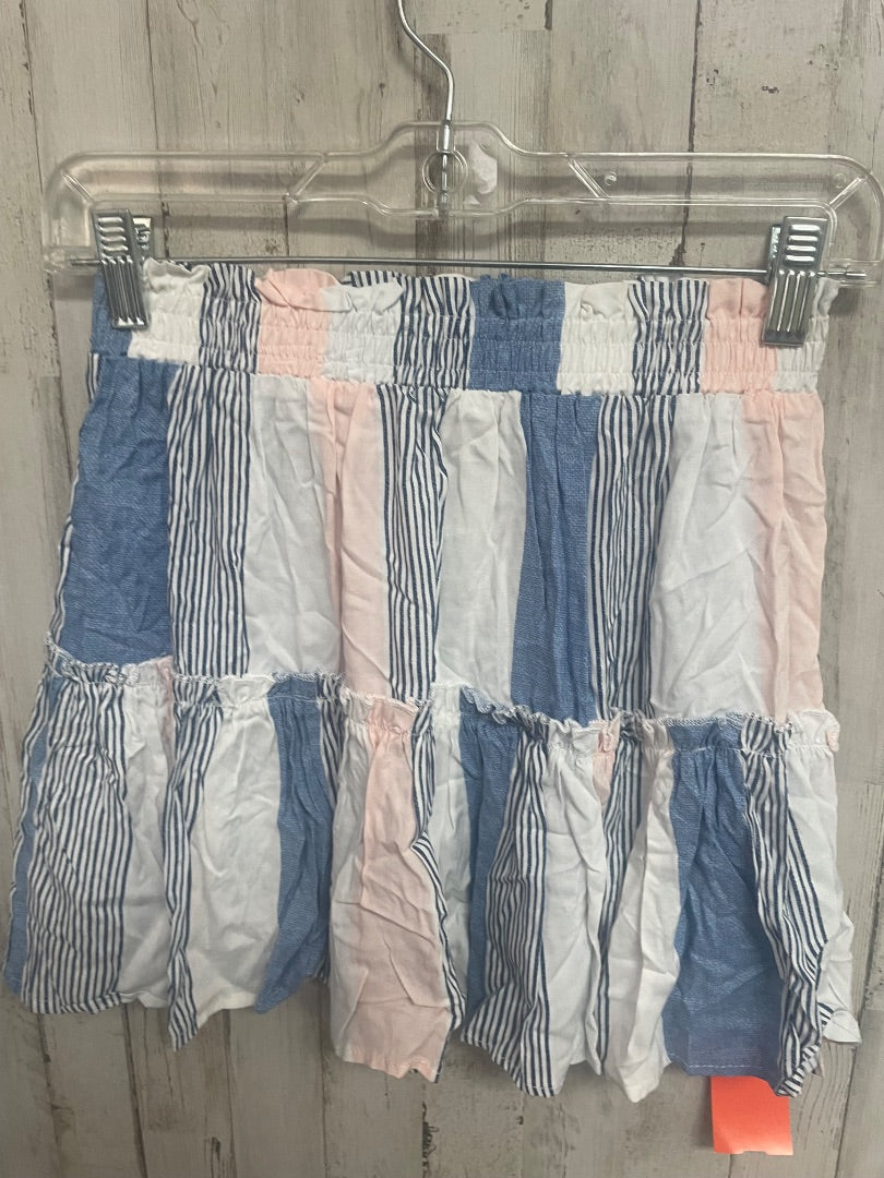 BLUE/PINK OCEAN DRIVE STRIPE TIER SKIRT, LADIES S
