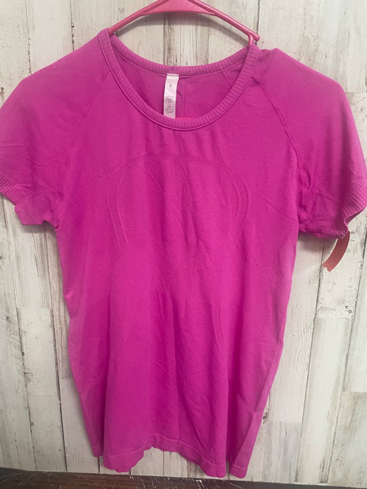 PINK LULULEMON TECH TEE SZ 6, LADIES M