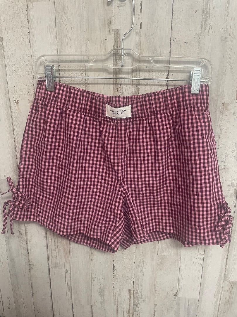 Purple american eagle PLAID BOW SHORTS, LADIES XS