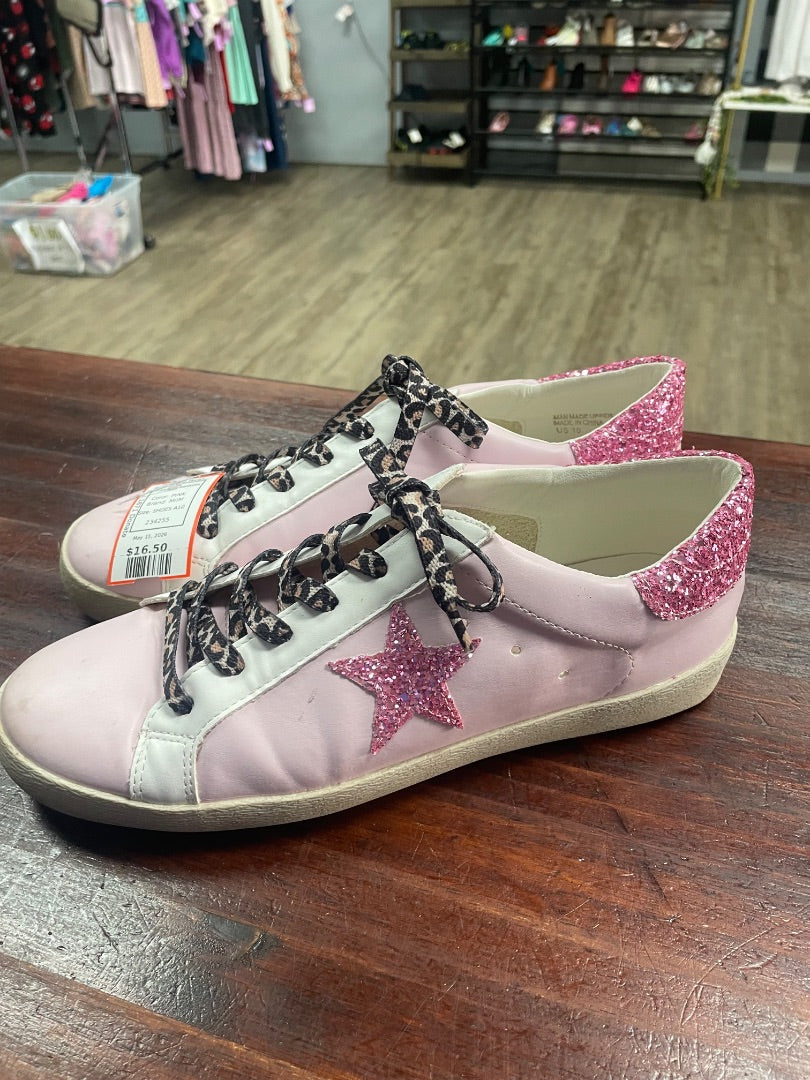 PINK MIIM GLITTER STAR SNEAKERS, SHOES A10