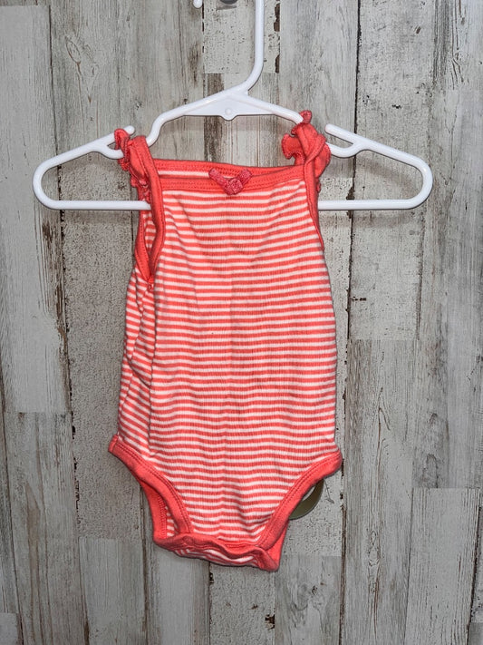 PINK TOUCHED BY NATURE STRIPED ONESIE, GIRL 0-3M