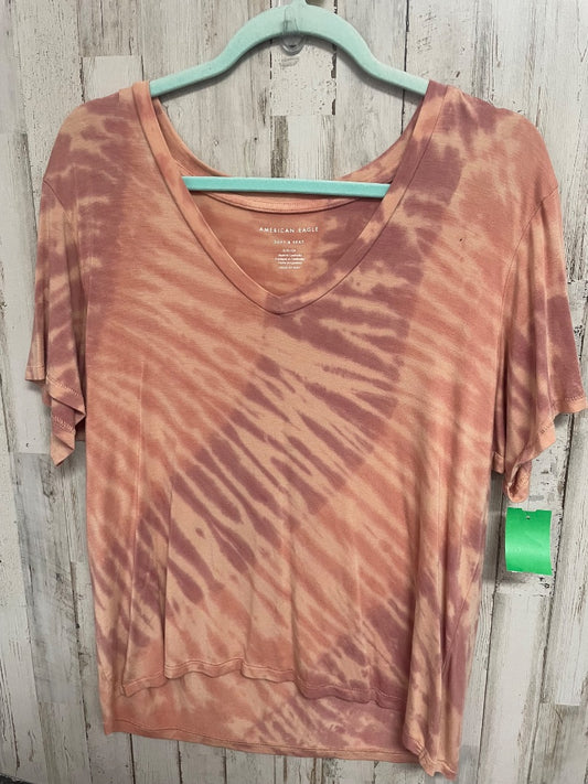 orange American Eagle TIE DYE V NECK, LADIES S