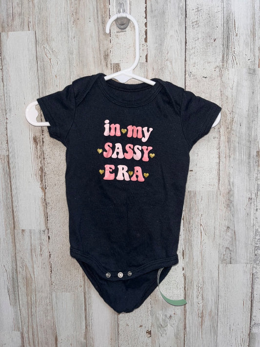 BLACK PRINCESS ROSE SASSY ERA ONESIE, GIRL 6-9M