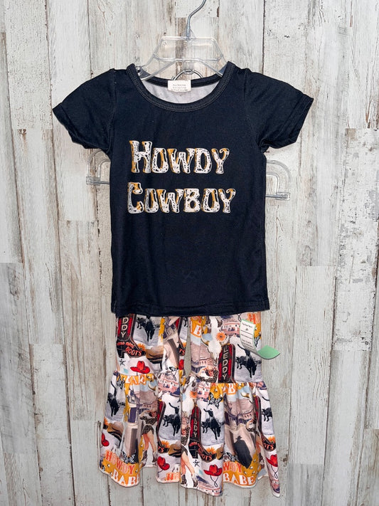 BLACK BOUTIQUE HOWDY COWBOY OUTFIT, GIRL 6-12M