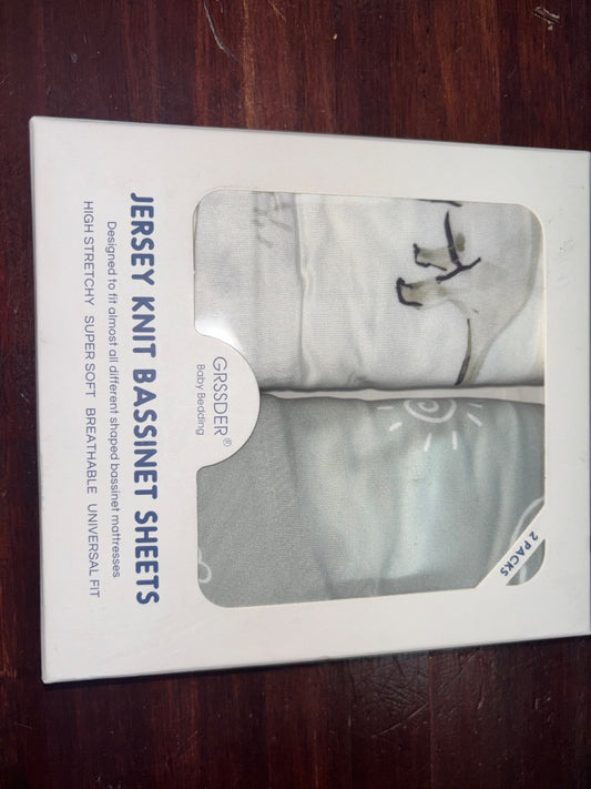 GRSSDER NEW JERSEY KNIT BASSINET SHEETS, BABY GEAR