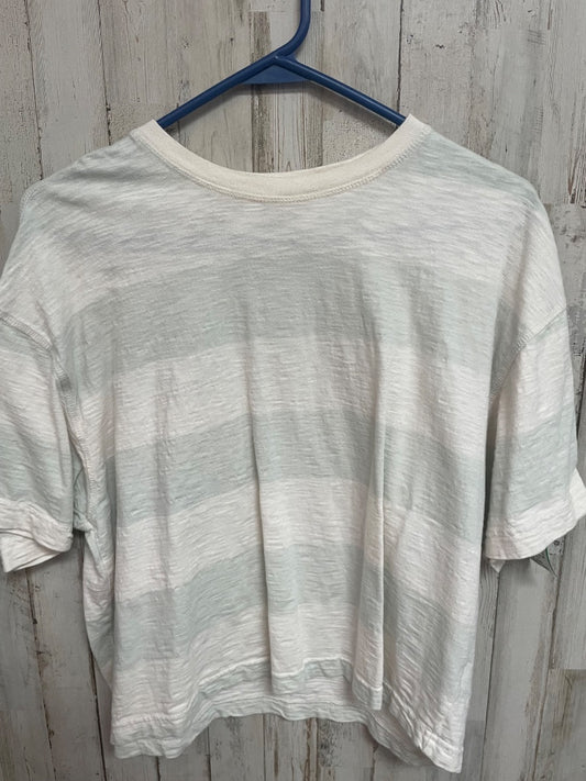 teal/white universal threads stripe crop top, LADIES S