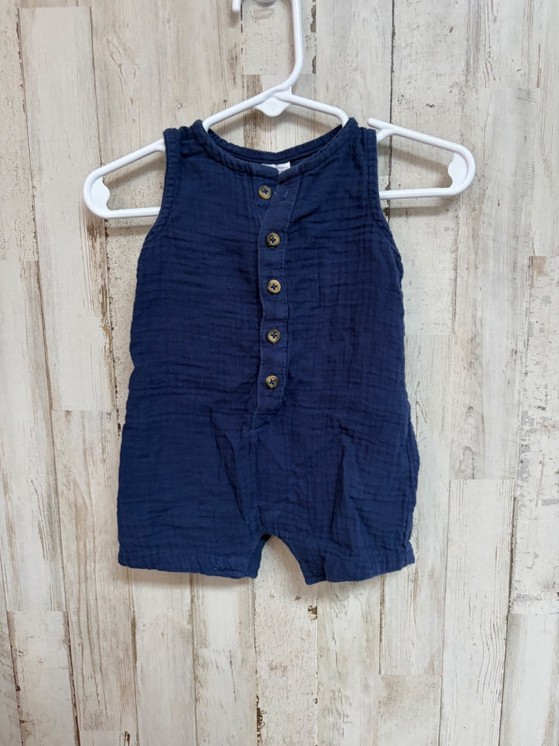 BOYS 3M NAVY MUSLIN ROMPER