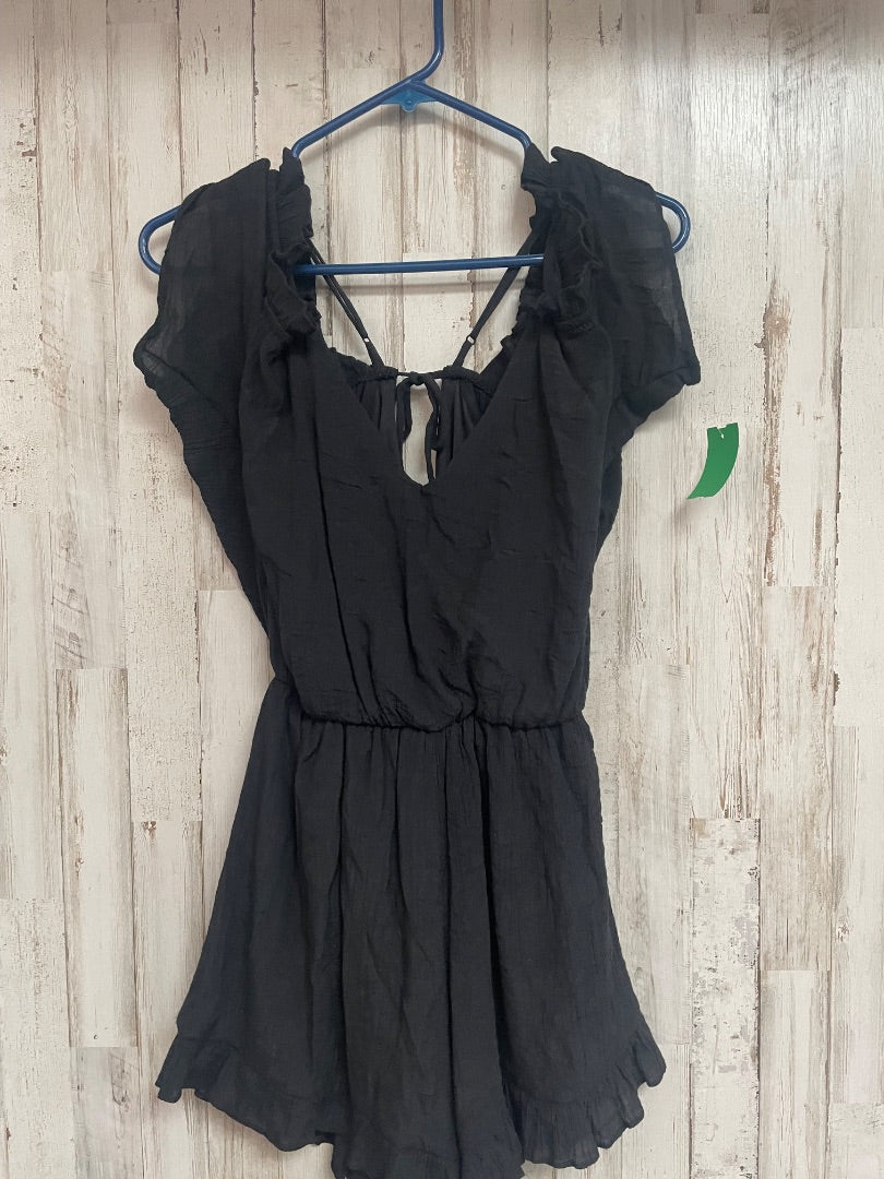 BLACK  open back romper, LADIES M