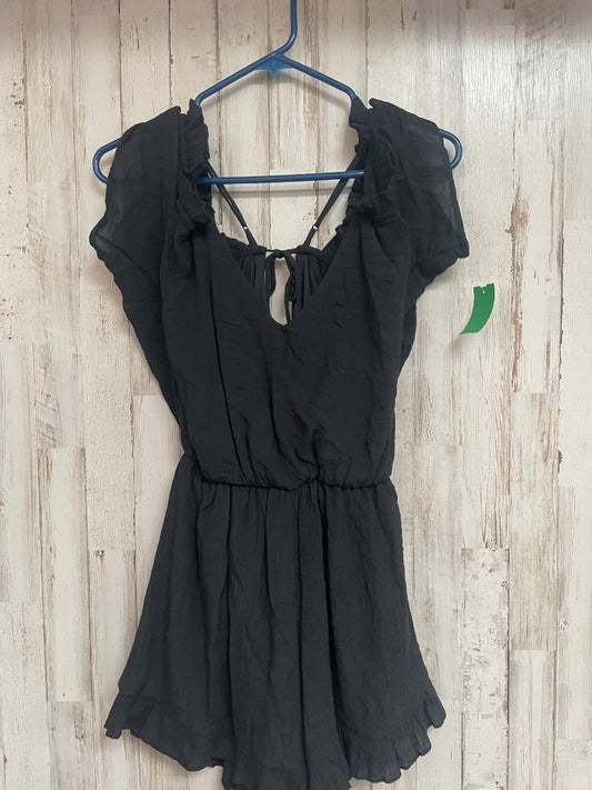BLACK  open back romper, LADIES M