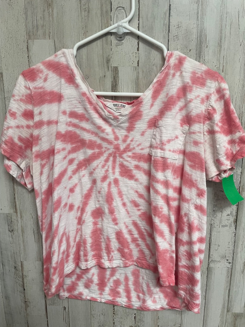 red/white double zero tie dye tee, LADIES L