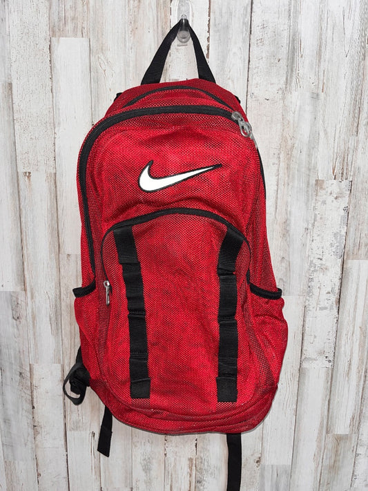 RED NIKE MESH BACKPACK, SOME SMALL HOLES, SEE PICS