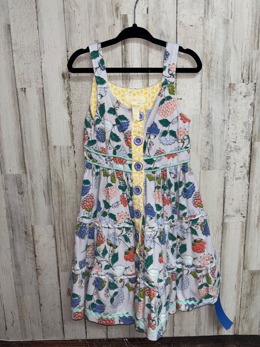 BLUE MATILDA JANE FLORAL BUTTON DRESS, GIRL 4T