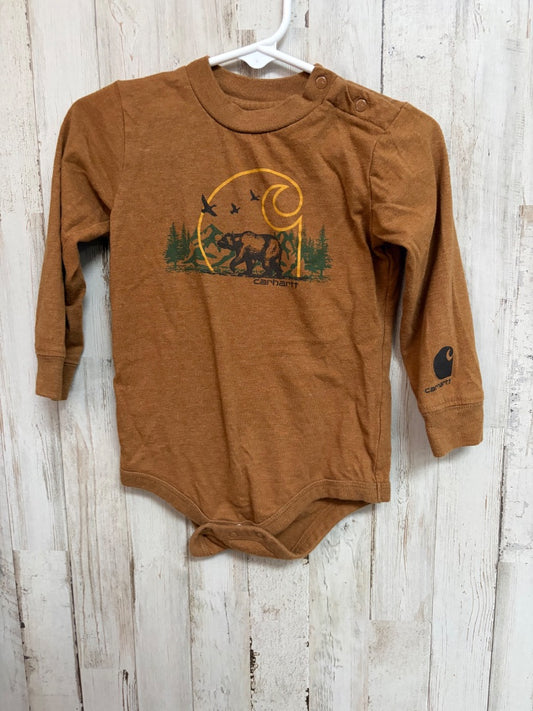 TAN CARHARTT BEAR ONESIE, BOYS 24M
