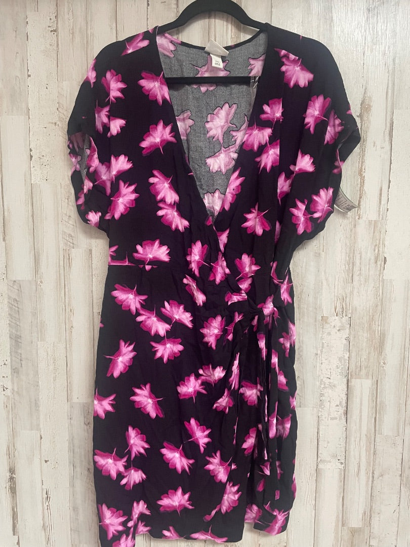 Black Ava and viv Flower tie knot dress, Ladies 2X