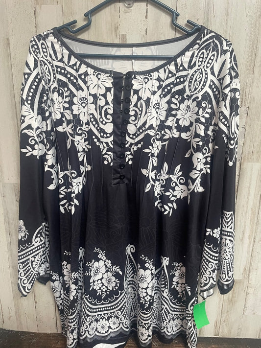 Navy No brand Flowy button top, Ladies 2X