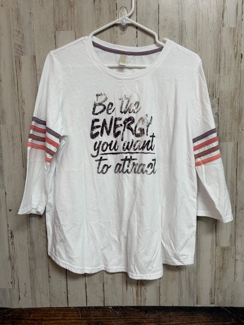 WHITE CATO ACTIVE BE THE ENERGY TEE, LADIES L