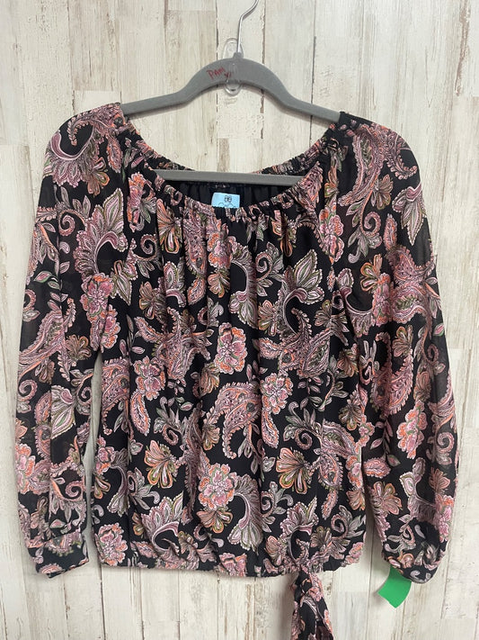 BLACK CECE PAISLEY TIE BLOUSE, LADIES M