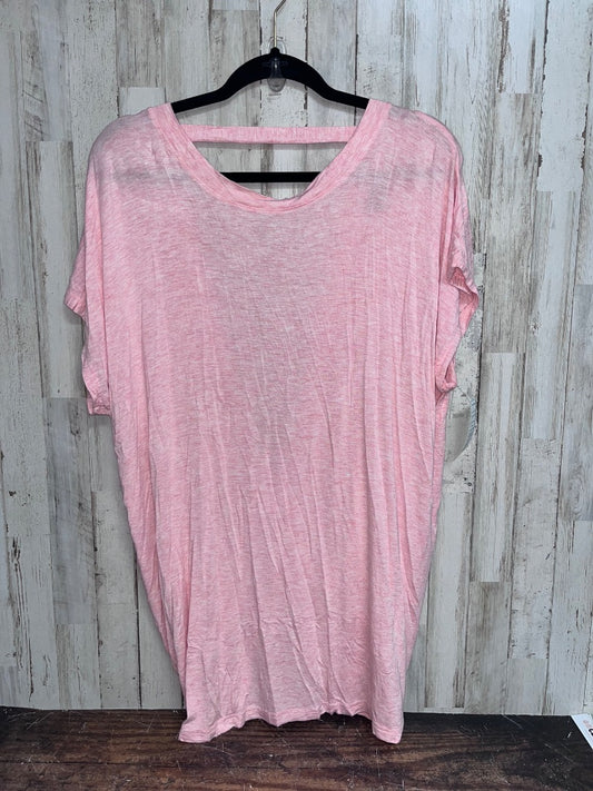 HEATHER PINK  OVERSIZED OPEN BACK TOP, LADIES S/M