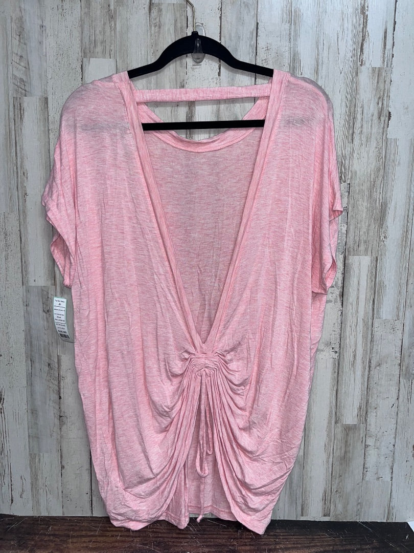 HEATHER PINK  OVERSIZED OPEN BACK TOP, LADIES S/M