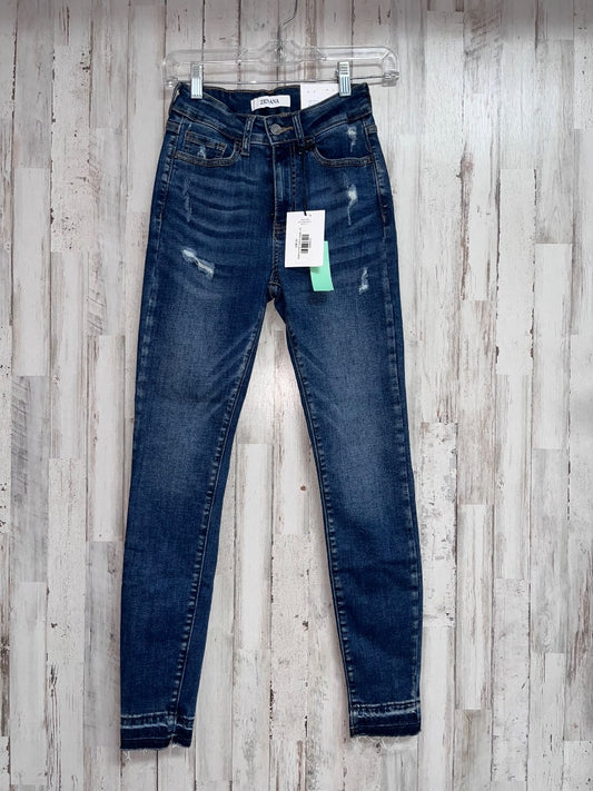 DARK DENIM ZENANA NEW SZ 28 DISTRESSED SKINNIES, LADIES S