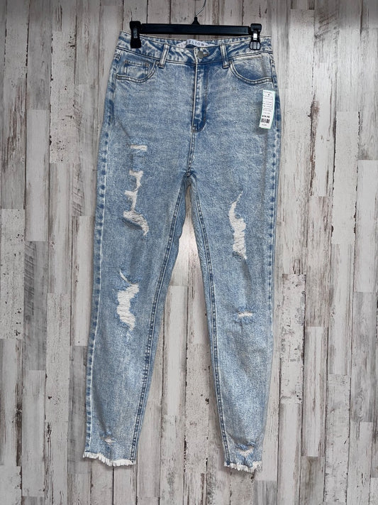 LIGHT DENIM TINSELTOWN SZ 7 DISTRESSED ACID WASHED JEANS, LADIES M