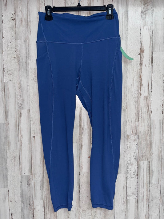 BLUE LULULEMON SZ 10 LEGGINGS, LADIES L