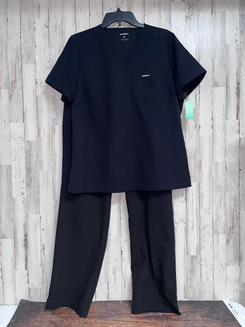 BLACK JAANUU 2PC SCRUB SET, LADIES L