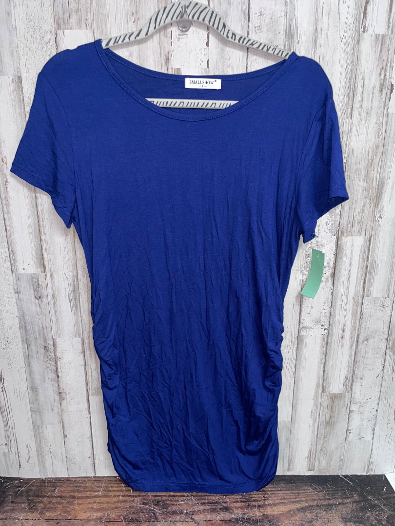 NAVY SMALL SHOW CINCH SIDE COTTON TEE, LADIES L
