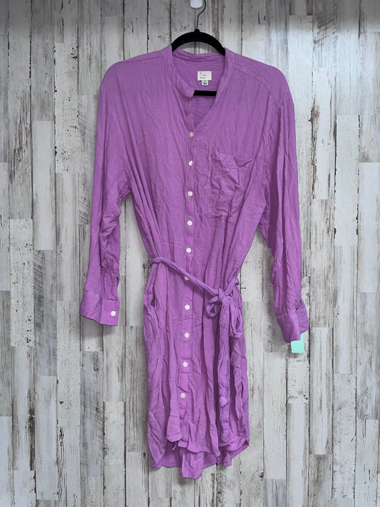 LILAC A NEW DAY MUSLIN BELTED BUTTON DRESS, LADIES L