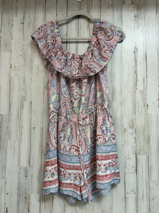 LT PINK BEBOP PRINTED ROMPER, LADIES L