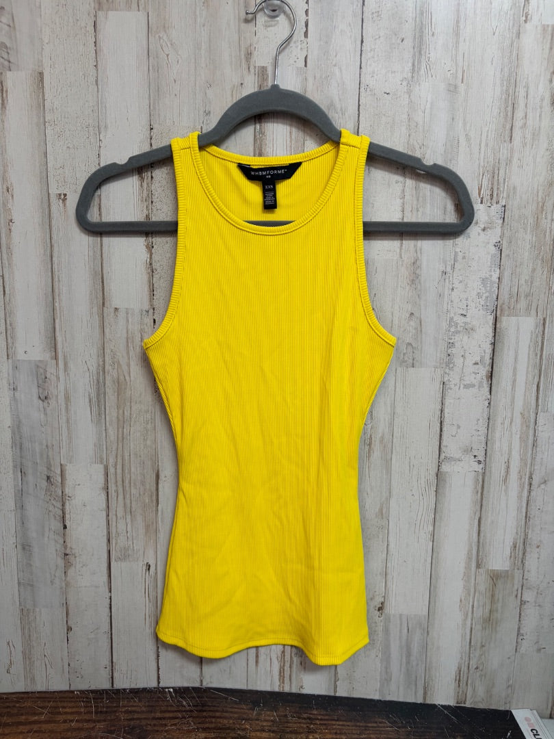 YELLOW WHBMFORME RIBBED TANK, LADIES XXS