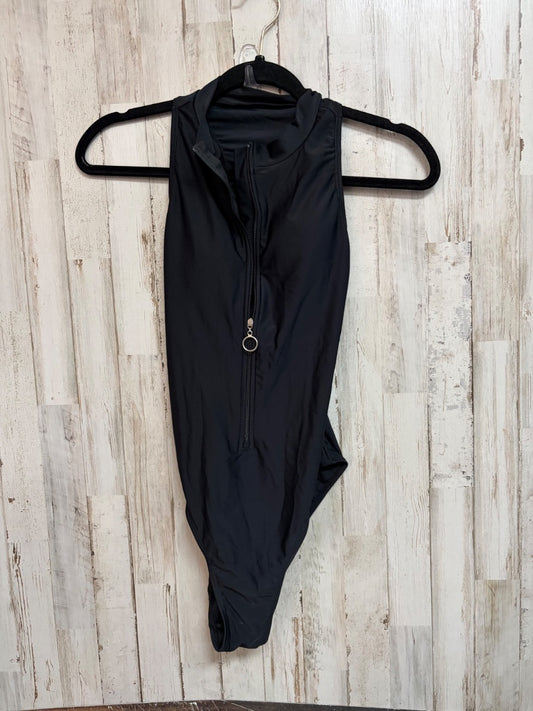 BLACK  ZIP ONE PIECE SWIM, LADIES S