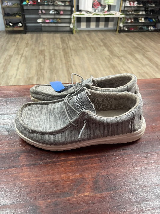 HEATHER GREY HEY DUDE SLIP ON SHOES, SHOES Y5/6