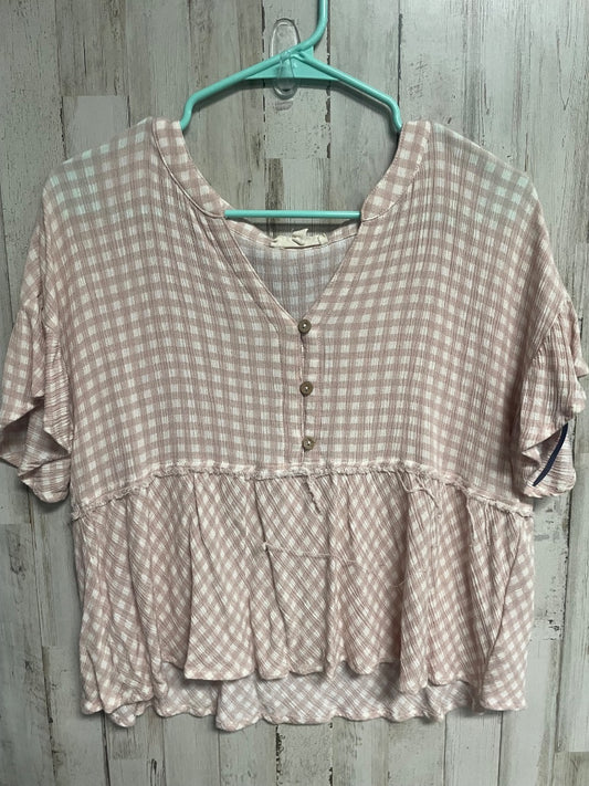 MUAVE PROMESA PLAID MUSLIN TOP, LADIES S