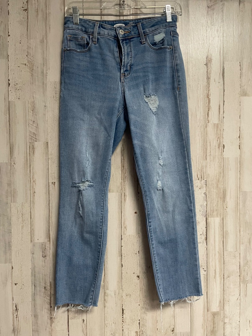 DENIM OLD NAVY SZ4 HI RISE POWER STRAIGHT JEANS, LADIES S