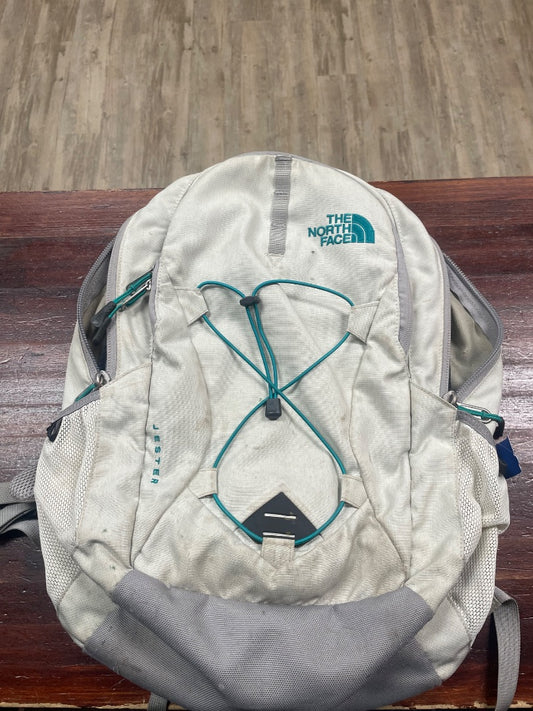 white north face backpack