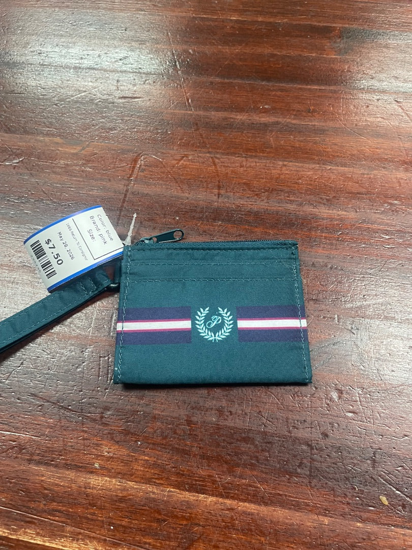 blue pink keychain wallet