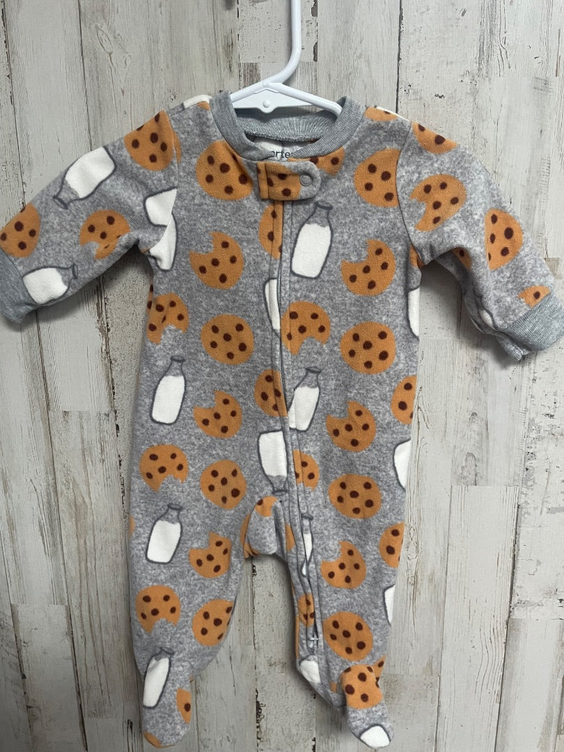 GREY CARTERS FLEECE COOKIE SLEEPER, GIRL 0-3M
