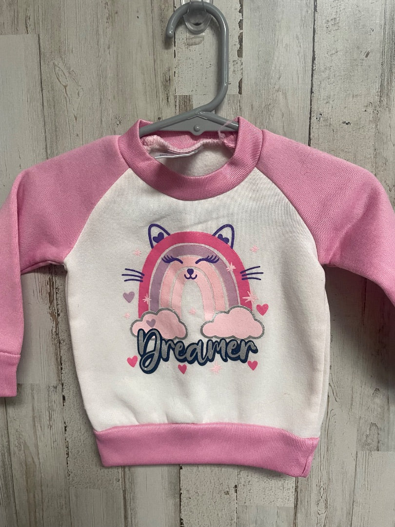 PINK ANGEL FACE DREAMER PULLOVER, GIRL 3/6M