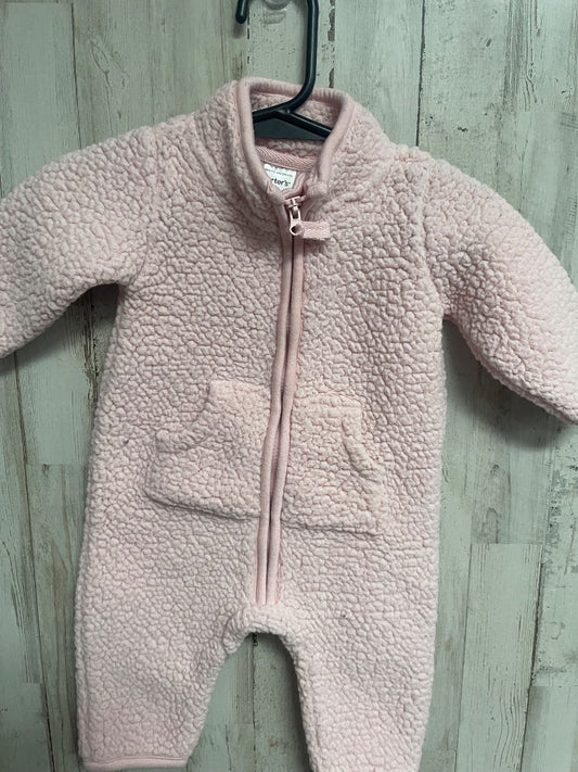 PINK CARTERS POPCORN JUMPSUIT, GIRL 3M