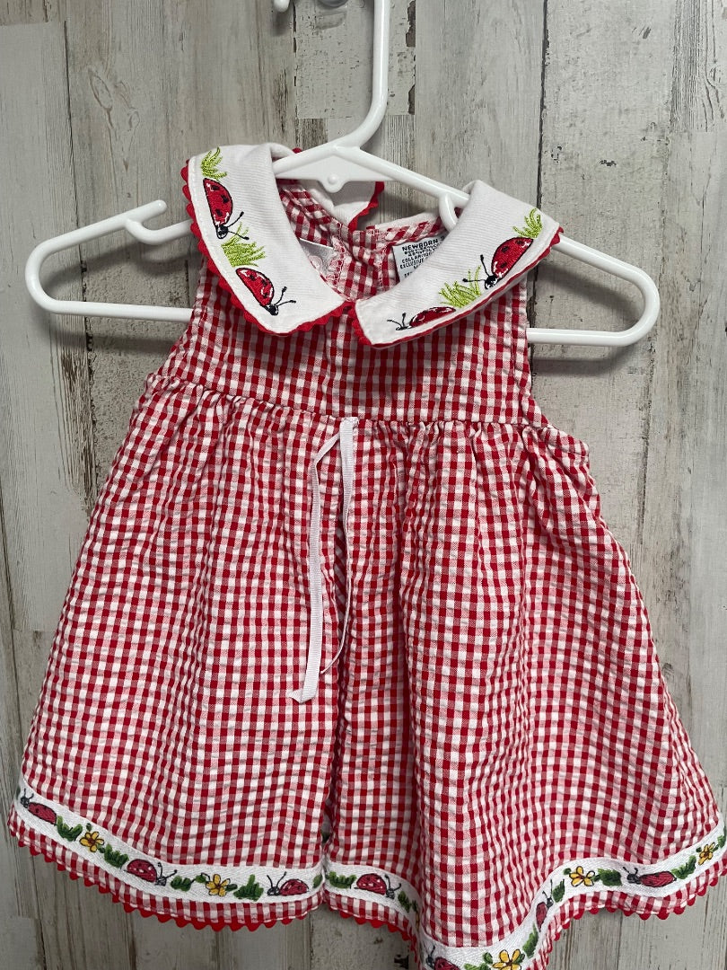 RED YOUNGLAND LADYBUG DRESS, GIRL 3-6M