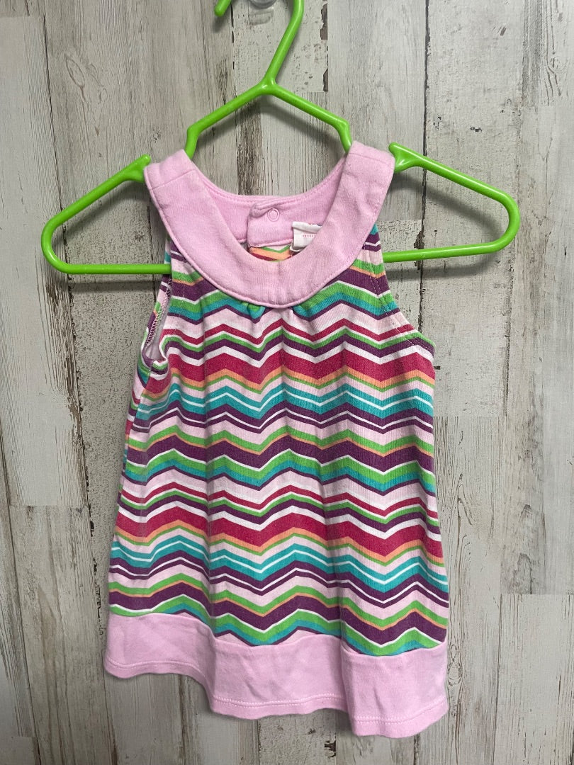 MULTI CIRCO CHEVRON TANK DRESS, GIRL 6M
