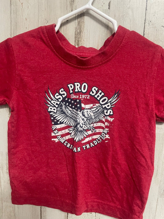 RED BASS PRO SHOP EAGLE TEE, GIRL 12M