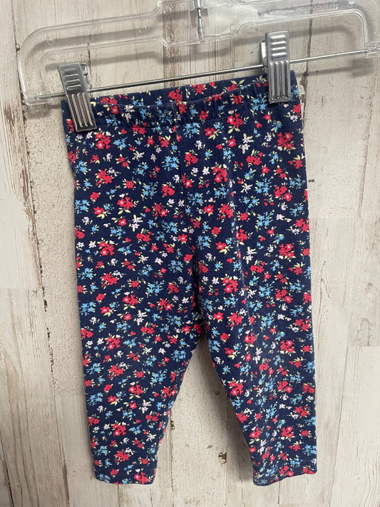 NAVY CARTERS FLORAL LEGGINGS, GIRL 12M