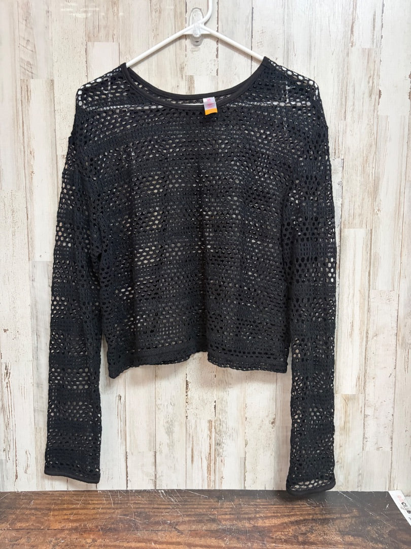 BLACK NO BOUNDARIES COVER UP TOP, LADIES L