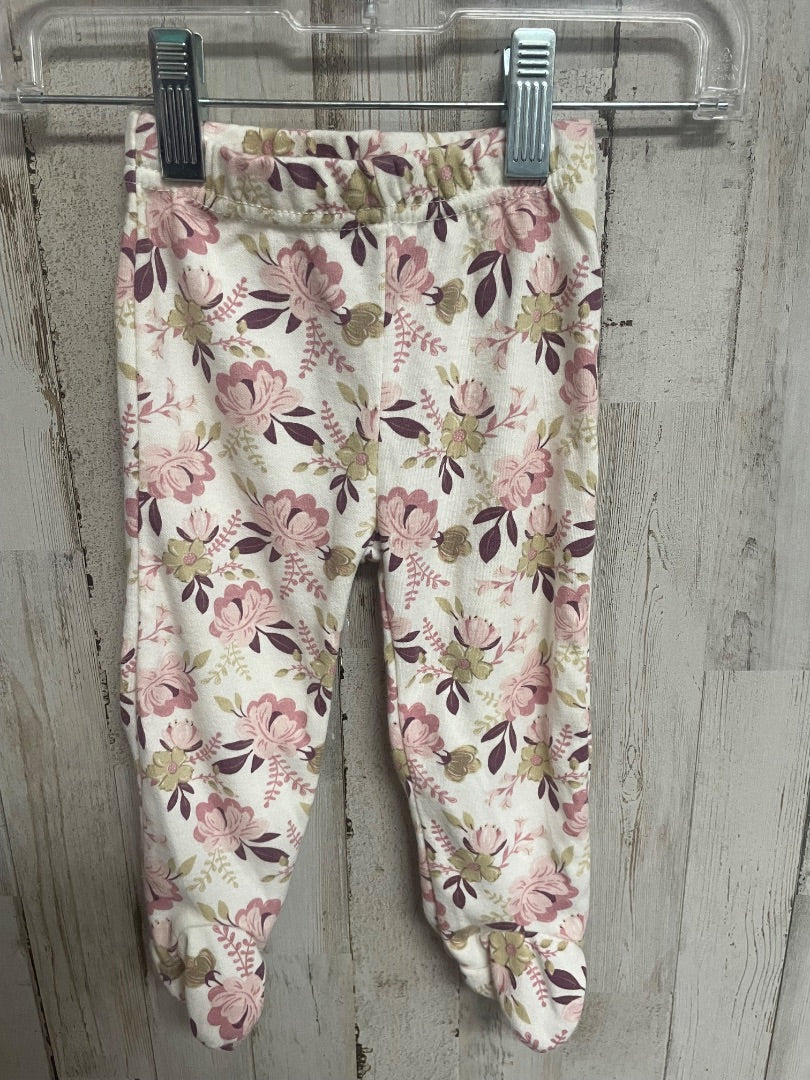 NAVY CARTERS FLORAL PANTS, GIRL 3M