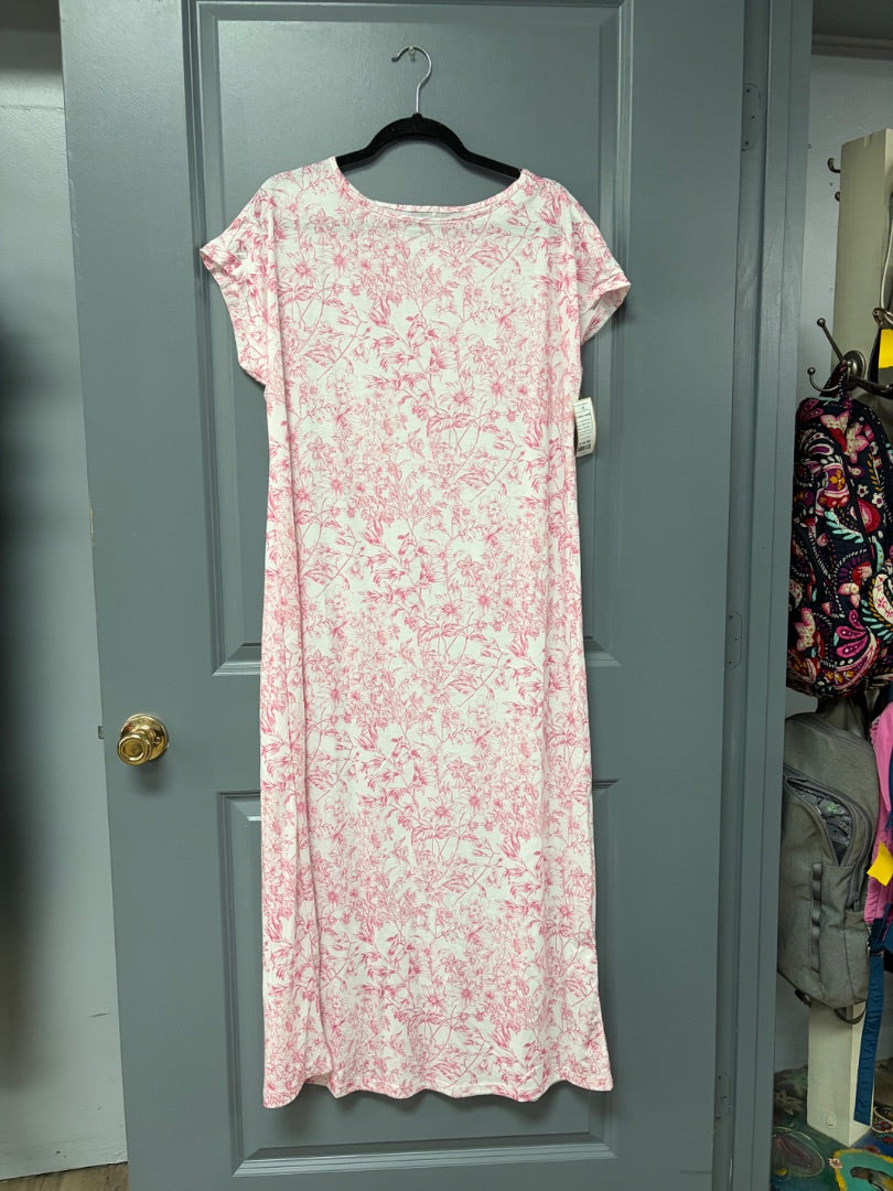 WHITE/PINK EMERY ROSE FLORAL MAXI, LADIES L